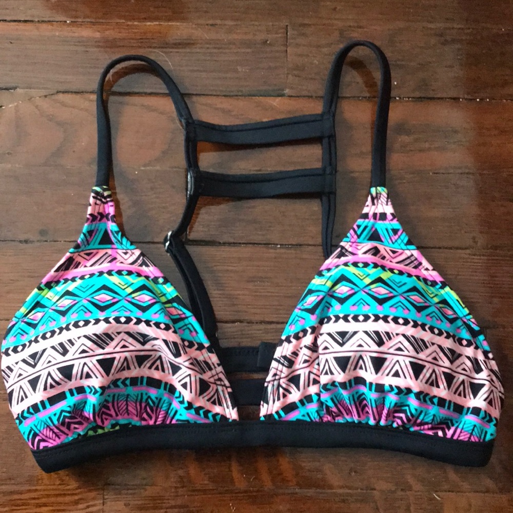 Colorful fun bikini top